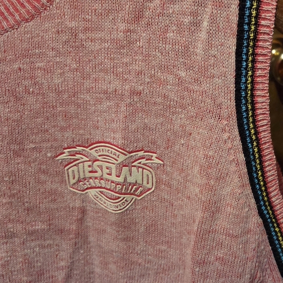 Vintage Diesel Dieseland Pink Linen Cotton Sweater Vest Size XXL - Picture 4 of 7
